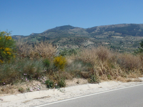 We're riding down the foothills.